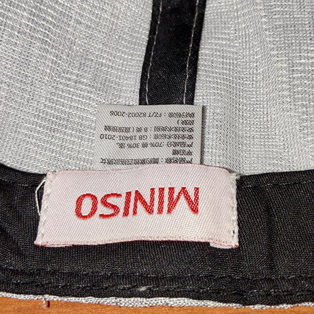 Miniso Stitched Leather Patch Snapback Hat Cap - image 11